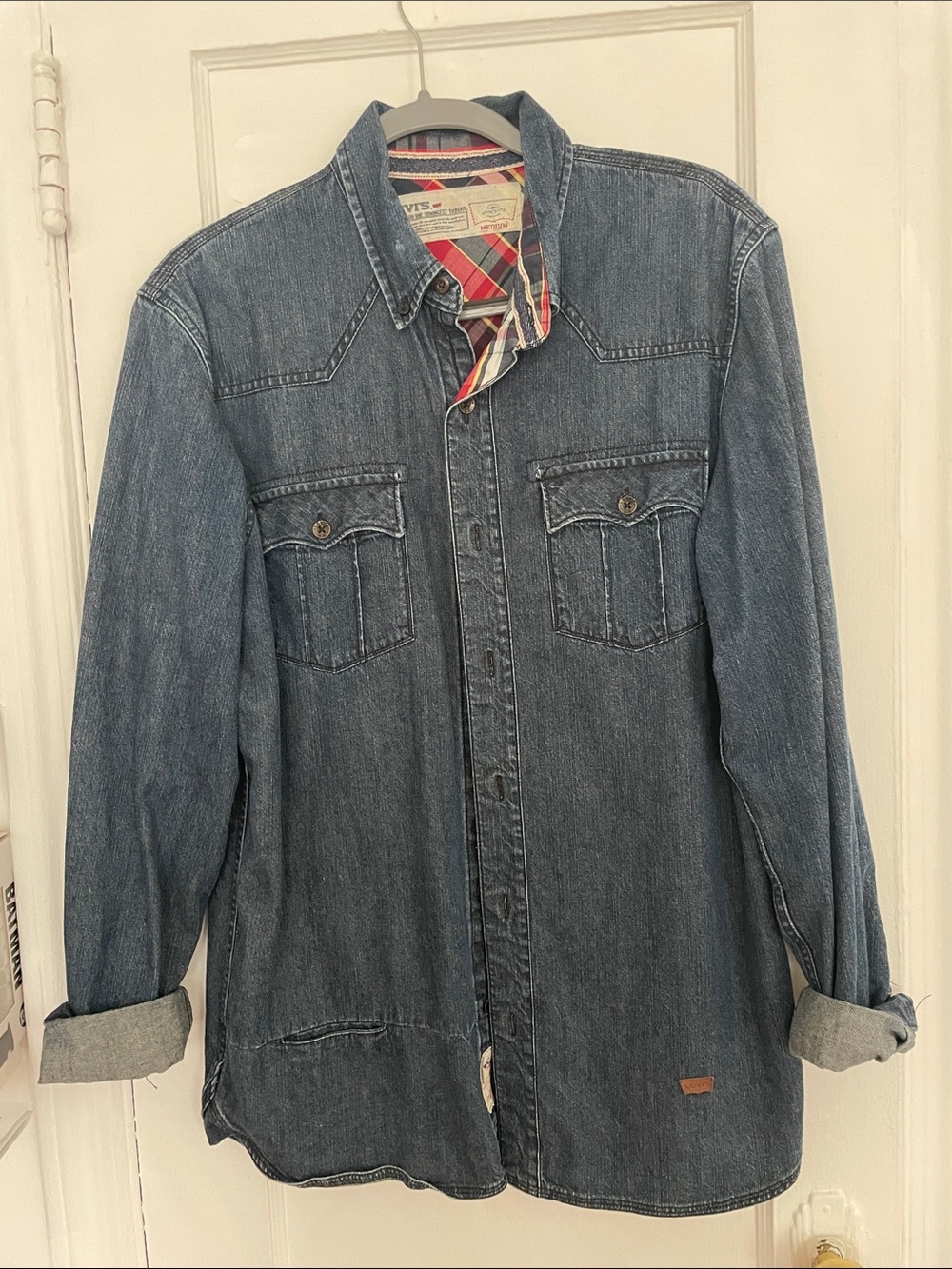 Men's Levi’s Blue Denim Shirt Jacket - Relaxed Longline
